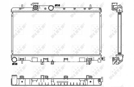 Радіатор охолодження двигуна NRF 53038