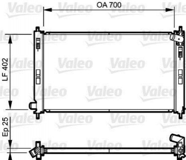 Радіатор системы охолодження Valeo 735200