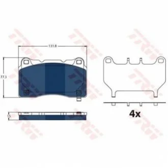 Комплект гальмівних колодок TRW GDB2198BTE