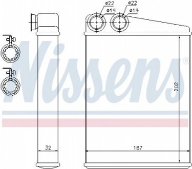 Радіатор обігріву салона Nissens 72046