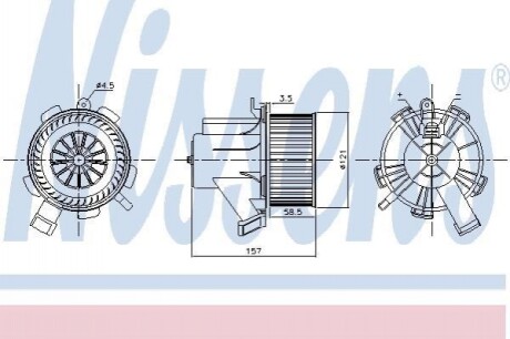 Вентилятор салону Nissens 87208