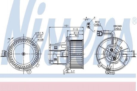 Вентилятор салону Nissens 87109