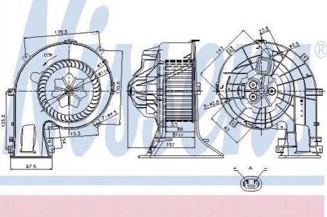 Вентилятор салону Nissens 87025