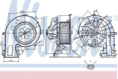 Вентилятор салону Nissens 87025