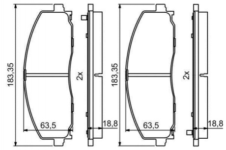 Гальмівні колодки Bosch 0986494769 (фото 1)