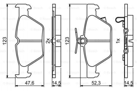 Гальмівні колодки Bosch 0986494836