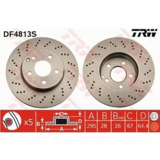 Гальмівний диск TRW DF4813S