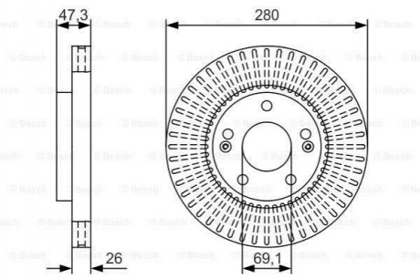 Тормозной диск Bosch 0986479U10