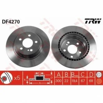 Диск тормозной TRW DF4270