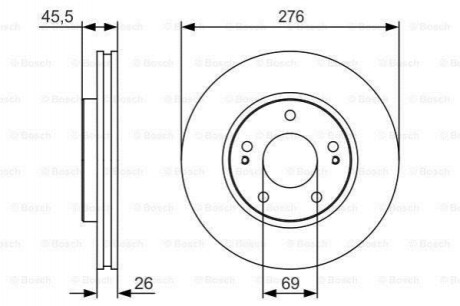 Диск гальмівний Bosch 0986479S00