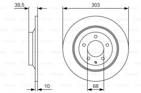 Диск гальмівний Bosch 0986479V04