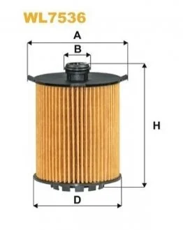 Фильтр масляный WIX FILTERS WL7536