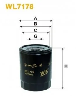 Фильтр масла WIX FILTERS WL7178