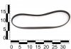 Ремень генератора Daewoo Lanos 1.5, Nexia (-ГУ) поликлиновой конд. (5PK870) кор. уп. "ручейковый" ASR BE070006 (фото 2)