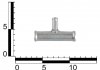 Перехідник опалювача трійник (18x10х18 мм) трубка металева ASR MH350079 (фото 2)