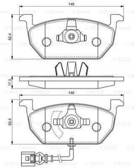 Комплект гальмівних колодок з 4 шт. дисків Bosch 0986494721