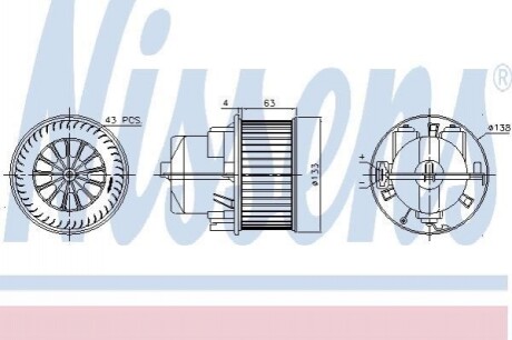 Вентилятор салону Nissens 87223