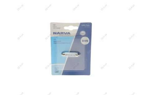 Лампа світлодіодна LED FESTOON С5W Range Performance 0,6W SV8.5 (43мм) (вир-во Narva) NARVA 181724000