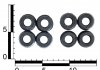 Втулка амортизатора заднего ВАЗ 2101-07, 2121 (к-т 8 шт.) п/э уп. OEM 21010-2906231-OEM (фото 2)