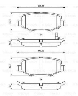 Гальмівні колодки Bosch 0986494706