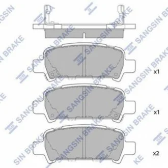 Комплект тормозных колодок из 4 шт. дисков SANGSIN SP2120