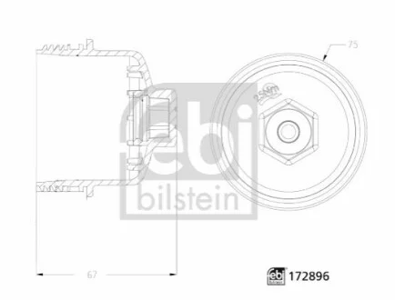 Крышка корпуса масляного фильтра FEBI BILSTEIN 172896