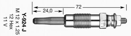 Свічка розжарювання Y-924J (D-Power 1) NGK 7906