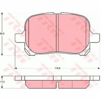 Комплект тормозных колодок из 4 шт. дисков TRW GDB3152