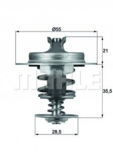 Термостат CITROEN; HYUNDAI; PEUGEOT; SUZUKI; TOYOTA; ВАЗ (вир-во Mahle) Knecht/Mahle TX 67 83 D (фото 1)