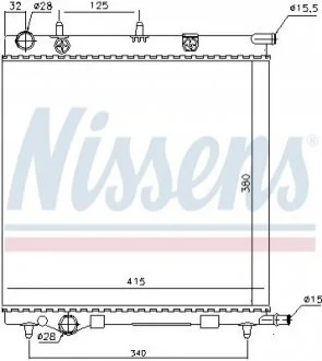 Радіатор системы охолодження Nissens 61284