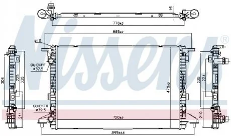 Радіатор системы охолодження Nissens 606463
