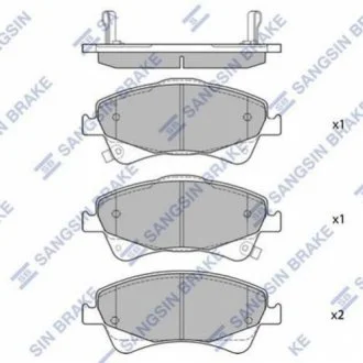 Комплект тормозных колодок из 4 шт. дисков SANGSIN SP1580