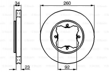 Диск гальмівний Bosch 0986478568