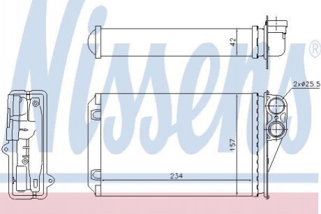 Радіатор обігріву салона Nissens 72946