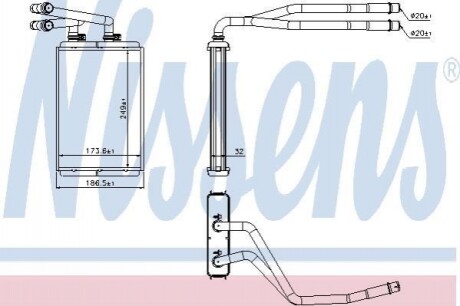 Радіатор обігріву салона Nissens 73990