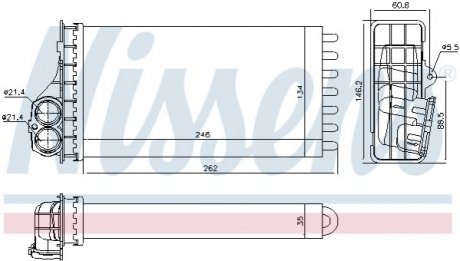 Радіатор обігріву салона Nissens 707091