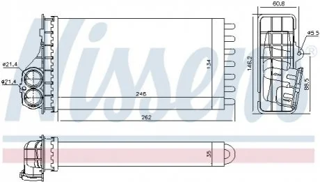 Радиатор обогрева салона Nissens 707091