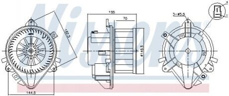 Вентилятор салону Nissens 87804