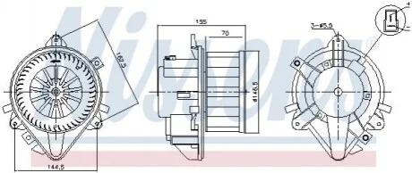 Вентилятор салону Nissens 87804