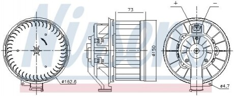 Вентилятор салону Nissens 87803