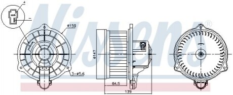 Вентилятор салону Nissens 87390