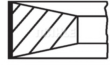 Комплект кілець поршневих з 3 шт. Knecht/Mahle 040 05 N0