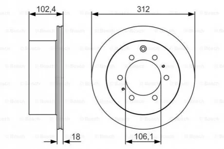 Диск гальмівний Bosch 0986479R57
