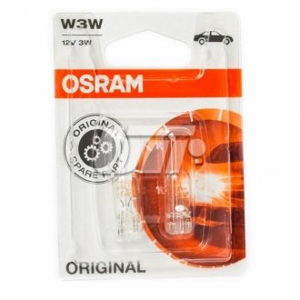 (к/т 2 шт) Автолампа (3W 12V W2,1X9,5D) OSRAM 2821-02B