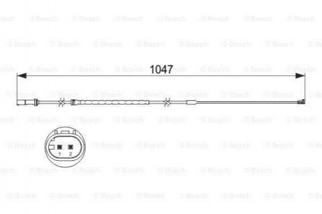 Датчик зносу гальмівних колодок Bosch 1987473512 (фото 1)