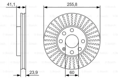 Диск гальмівний Bosch 0986479R76
