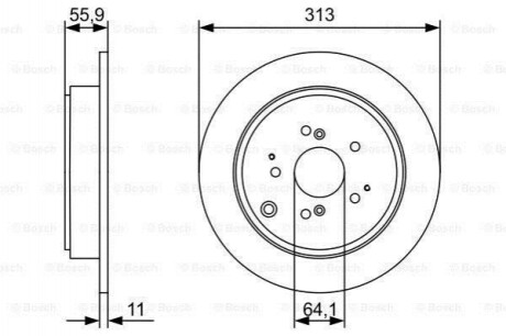 Диск гальмівний Bosch 0986479W23