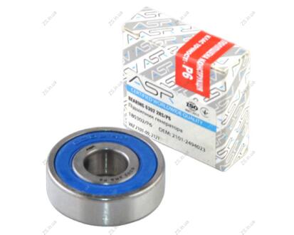 Подшипник генератора ВАЗ 2101-09, 2121, со стороны привода (6302 2RS/P6) "большой" "Улучшенная конструкция Р6" ASR 180302/P6