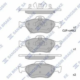 Комплект тормозных колодок из 4 шт. дисков SANGSIN SP1631