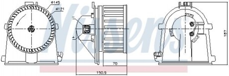 Вентилятор отопителя VAG Nissens 87386